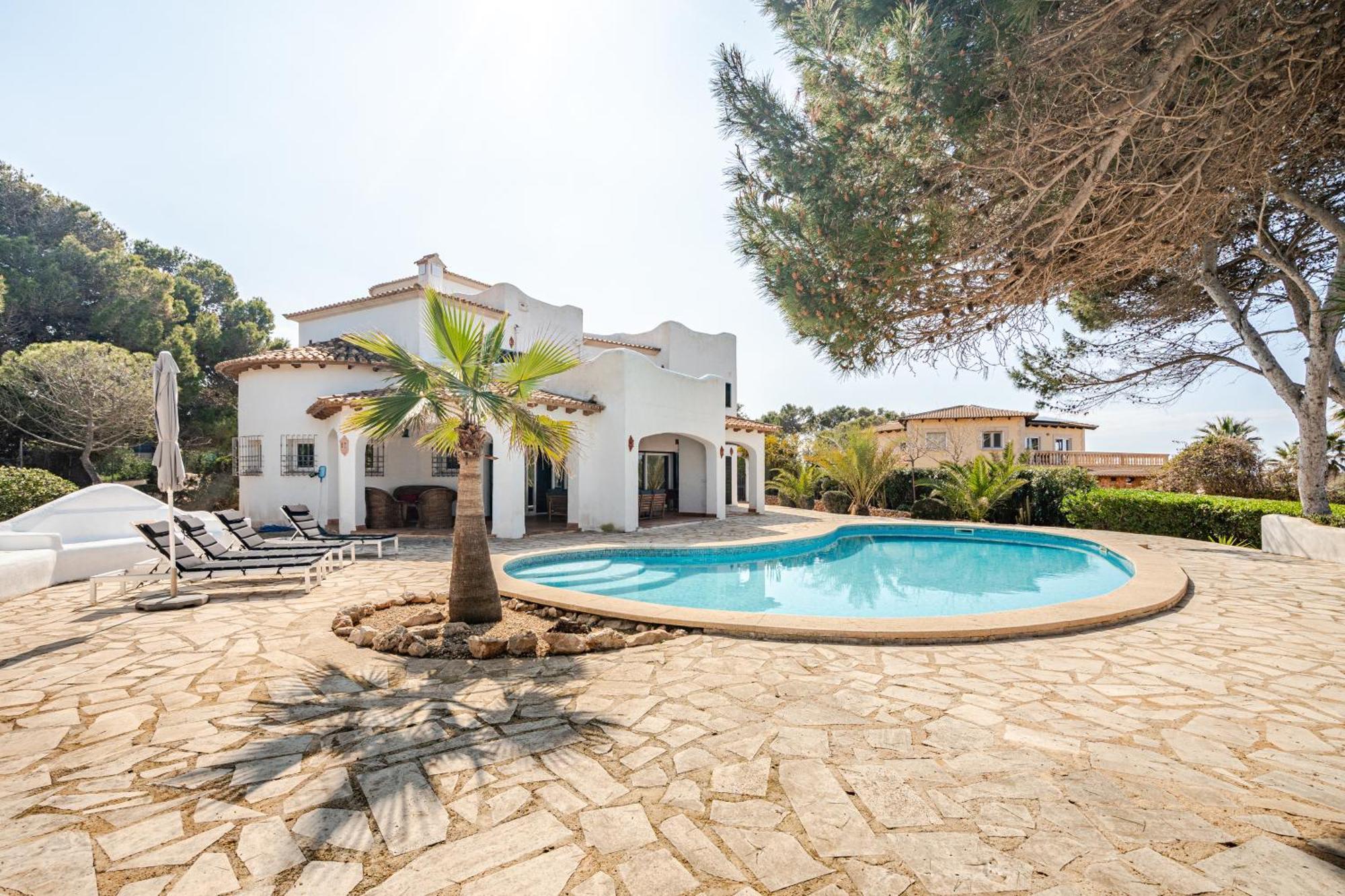 Gigantische Villa Mit Meerblick, Panoramablick & Pool-Oase Cala Pi  Kültér fotó
